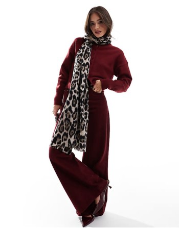 oversized leopard print scarf