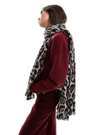 oversized leopard print scarf