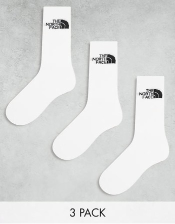 Simple Dome 3 pack logo socks in white