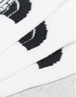 Simple Dome 3 pack logo socks in white