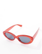 oval sunglasses in red