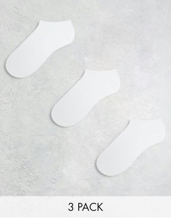 3-pack trainer socks- white