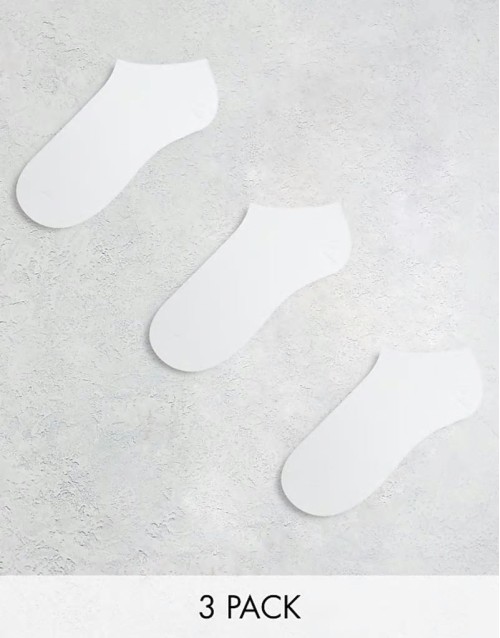3-pack trainer socks- white