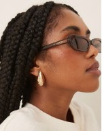 Lola slim oval sunglasses in coffee