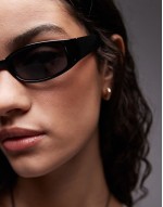Ibiza slim racer wrap sunglasses in black