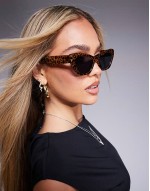cat eye sunglasses in leopard
