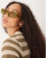 oval sunglasses in pale green