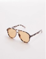 tragic magic aviator sunglasses in cookie tort with amber lens