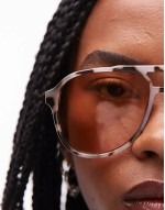 tragic magic aviator sunglasses in cookie tort with amber lens