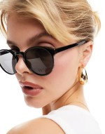 Spy round sunglasses in black