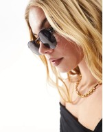 New Explore round sunglasses in black