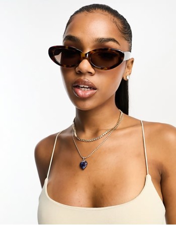 oval sunglasses in tort
