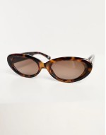oval sunglasses in tort