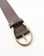 half moon waist and hip jeans belt in brown