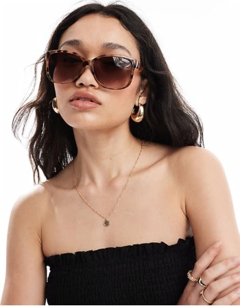 New oversized round sunglasses in brown