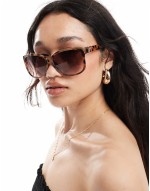New oversized round sunglasses in brown