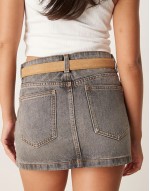 classic suede belt in tan