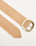 woven belt in light beige